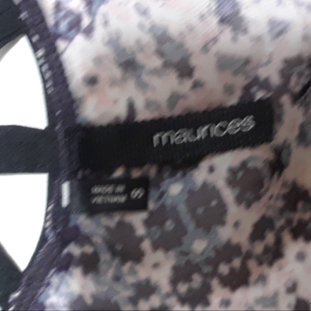 Maurices Cross Back Top Black Wht Small - Picture 6 of 6